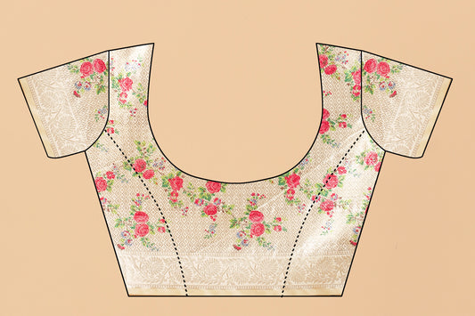 Vsaree Blue Nylon Silk And Zari weaving Saree With Designer Border And Blouse