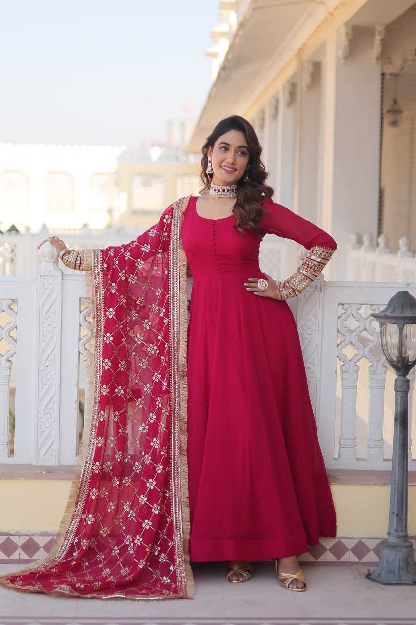 stitched party wear dresses CROSS STITCH PARTY WEAR CHIFFON DRESS (CS-CFS3) Shaebiz Collection