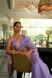 Designer Wedding Wear Traditional  Flower Golden Zari Weaving Border Saree With Zari Weaving Butti Design Blouse