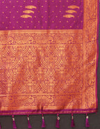 Vsaree Maroon Soft Silk Saree With Heavy Rich Pallu And Zari Weaving Work With Blouse