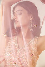 WOMEN'S DOLLA SILK PRINTED WITH EMBROIDERED DESIGNER WORK LEHENGA CHOLI