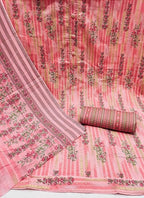 Zooara Pink Color Cotton Function And Wedding Dress Matrials With Bottom And Dupatta