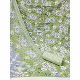 Zooara Light Green Color Cotton Function And Wedding Dress Matrials With Bottom And Dupatta