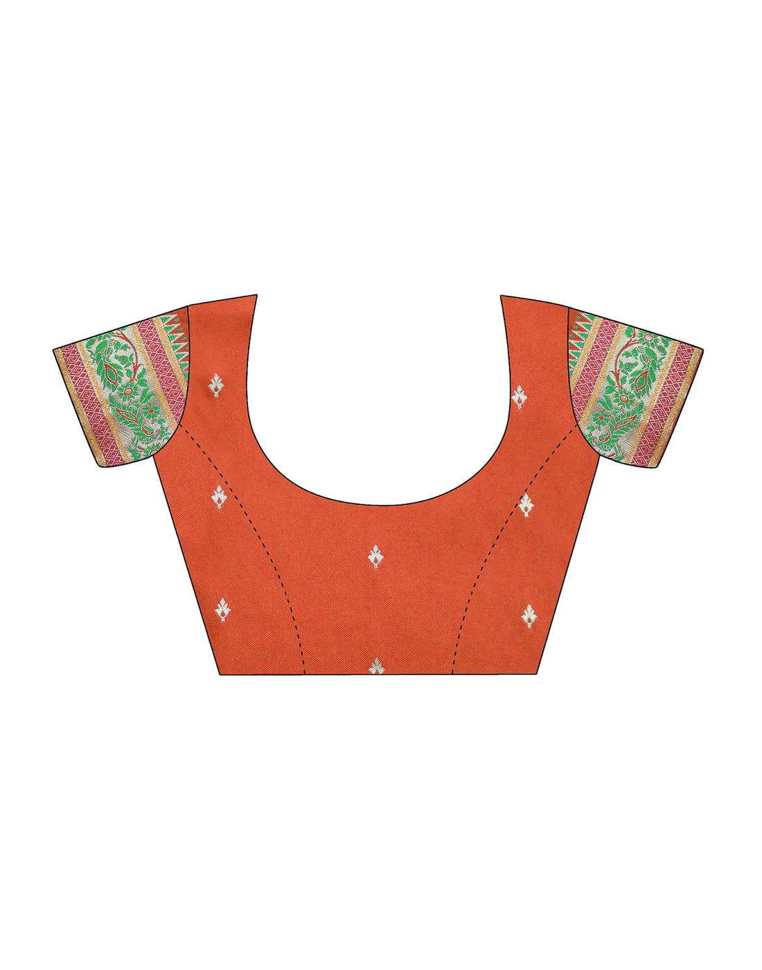 Vsaree Red Paithani Silk Flower Border And Zari Weaving Rich Pallu With Blouse