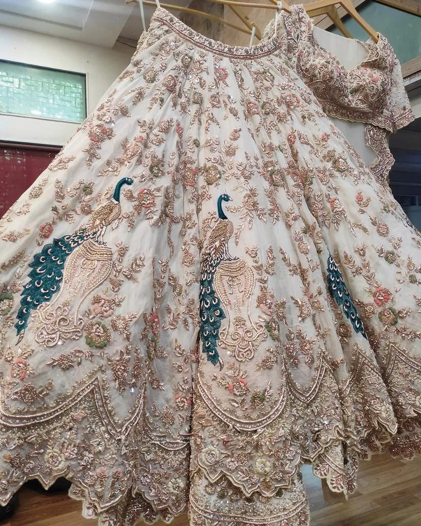 BD Launching the 3.5 Meter Flare Fox Georgette Lehenga Adorned with Sequins Embroidery, Cancan and Canvas Patta