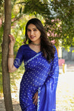 Indian Bandhej Silk Saree Wedding Party Clothing Trending Vsaree For Woman
