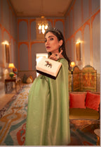 Kanchipuram Silk  Traditional Overall Flower Design Golden Zari Weaving Border Saree With Designer Pallu And Zari Weaving Blouse