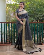 Multi Color Bandhej Patola Silk Saree Kanchi Borders And Contrast Zari Weaving Borders VSaree For Woman