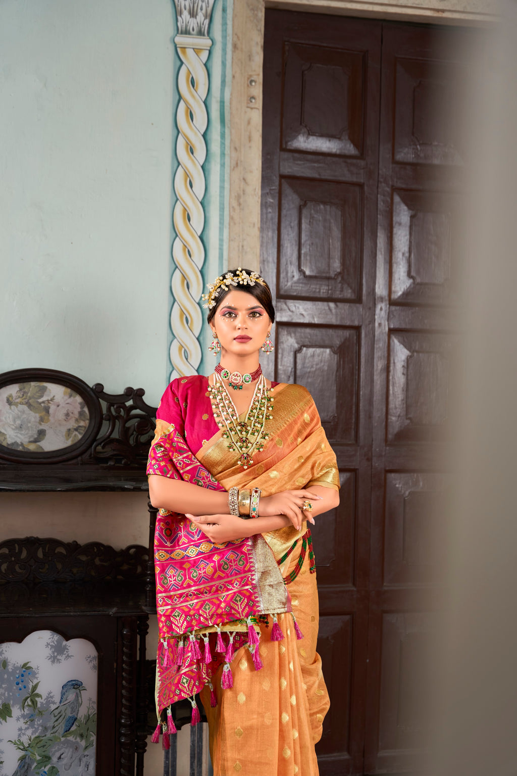 Vsaree Printed Design Soft Silk Saree With Rich Designer Pallu And Blouse