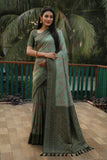 Vsaree Flower Design Copper Zari Weaving Kanjivaram Silk Saree With Attrective Blouse And Rich Pallu