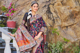 Vsaree Black Cotton Blend Saree And Zari Weaving Designer Border And Pallu With Blouse