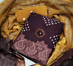 Zooara Brown Color Cotton Function And Wedding Dress Matrials With Bottom And Dupatta