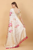 Vsaree  Light Pink Nylon Silk And Zari weaving Saree With Designer Border And Blouse