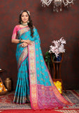 Vsaree Sky Blue Soft Silk Saree With Bandhani Style print Heavyu pallu And Blouse