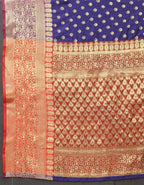 Vsaree Purple Silk Blend Saree With Designer Border And Rich Pallu or Blouse