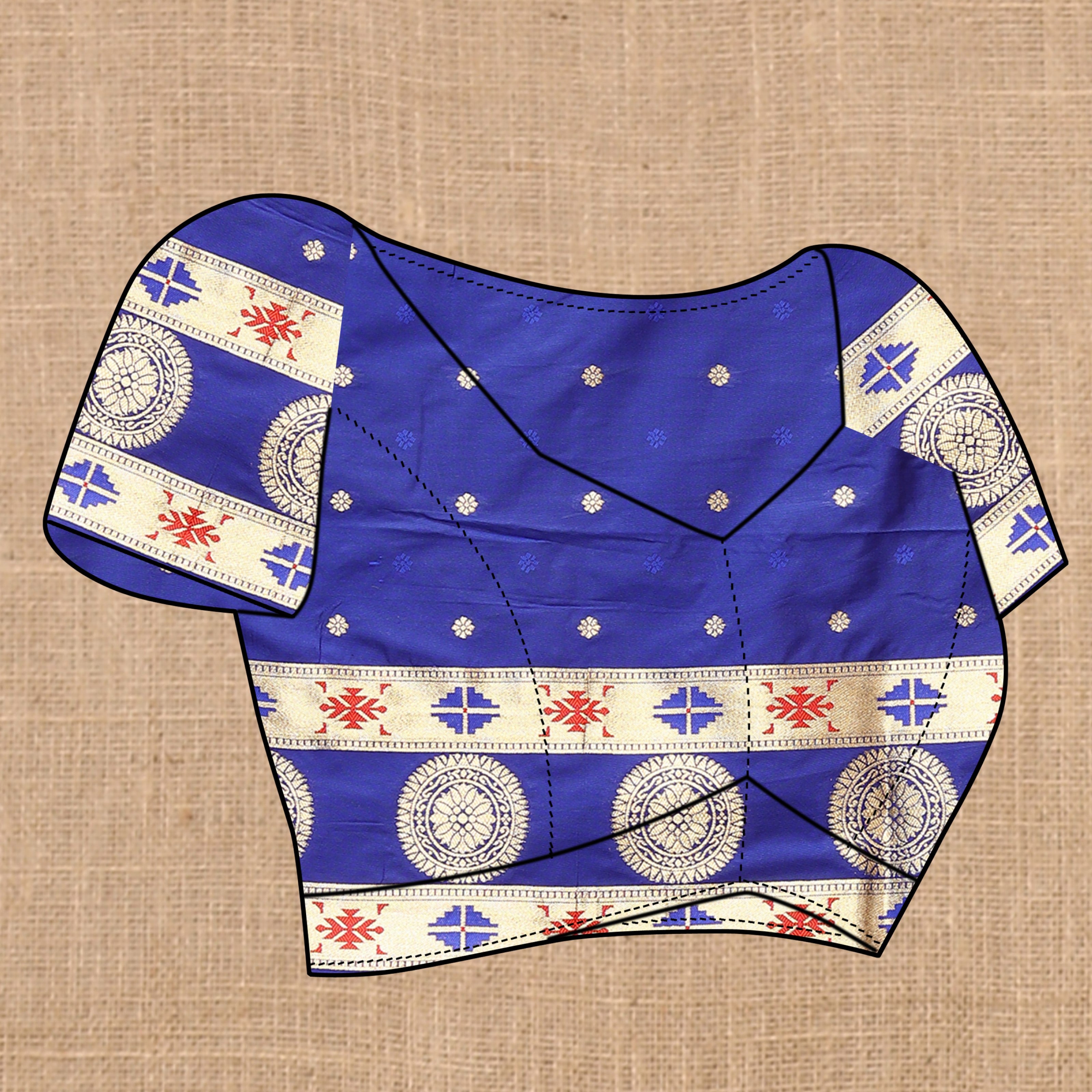 Vsaree Blue Paithani Silk Flower Border And Zari Weaving Rich Pallu With Blouse