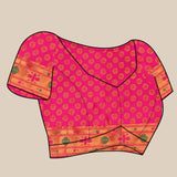 Vsaree Mehendi Paithani Silk Flower Border And Zari Weaving Rich Pallu With Blouse