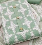 Green Georgette Dress Function And Wedding Wear  Semi Stitched  Matrials For Women