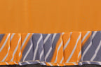Vsaree Orange Ruffal Georgette Saree And Designer Border With Heavy Rich Pallu
