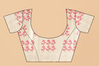 Vsaree  Peach Nylon Silk And Zari weaving Saree With Designer Border And Blouse