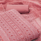 Zooara Pink Color Georgette Function And Wedding Dress Matrials With Bottom And Dupatta