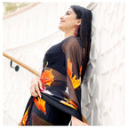 Vsaree Balck Banglori Printed Pallu And Designer Border Saree With Banglori Blouse For Women