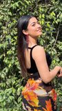 Vsaree Balck Banglori Printed Pallu And Designer Border Saree With Banglori Blouse For Women