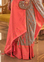 Vsaree Grey Designer Art Silk Saree With Having Rich Pallu And Blouse