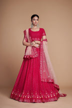 WOMEN'S THREAD & EMBROIDERY WORK GEORGETTE FOR TRADITIONAL LEHENGA CHOLI
