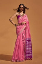 Vsaree Pink Designer Art Silk Saree With Having Rich Pallu And Blouse