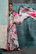 Vsaree Off White Banarasi Silk Designer Saree With Banarasi Border And Blouse