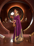 Vsaree Purple Designer Art Silk Saree With Having Rich Pallu And Blouse