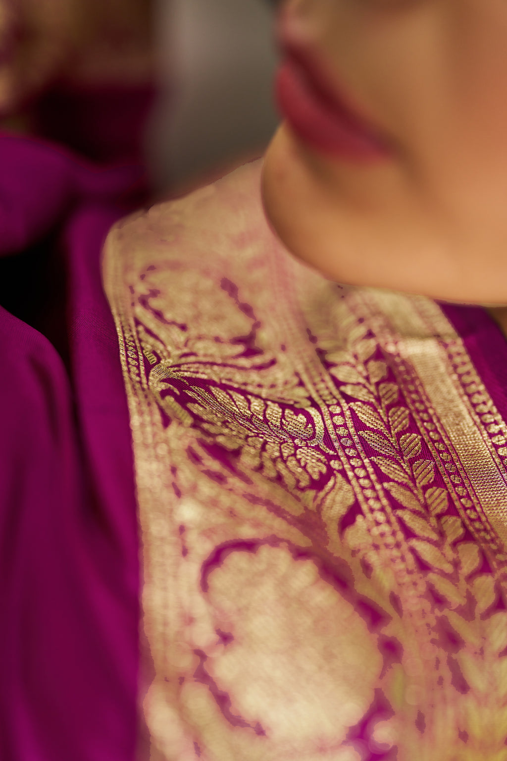 Vsaree Wine Silk Blend Saree With Designer Border And Heavy Pallu Along With Blouse