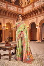 Vsaree Designer Pashmina Cotton Saree With Having Rich Pallu And Blouse