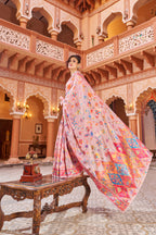 Vsaree Designer Pashmina Cotton Saree With Having Rich Pallu And Blouse