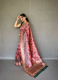 Designer Soft Silk Zari Weaving Border Saree With Woven Rich Pallu And Blouse