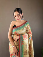 Vsaree Printed Design Soft Silk Saree With Rich Designer Pallu And Blouse