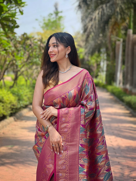 Vsaree Kanjivaram Soft Silk Weaving Borders Havy Design Saree With Blouse For Women