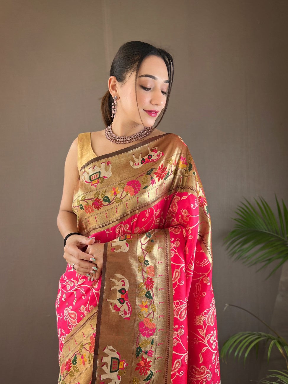 Vsaree Patola Soft Silk Saree And Zari Weaving With Rich Pallu Saree And Blouse For Women