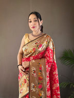 Vsaree Patola Soft Silk Saree And Zari Weaving With Rich Pallu Saree And Blouse For Women
