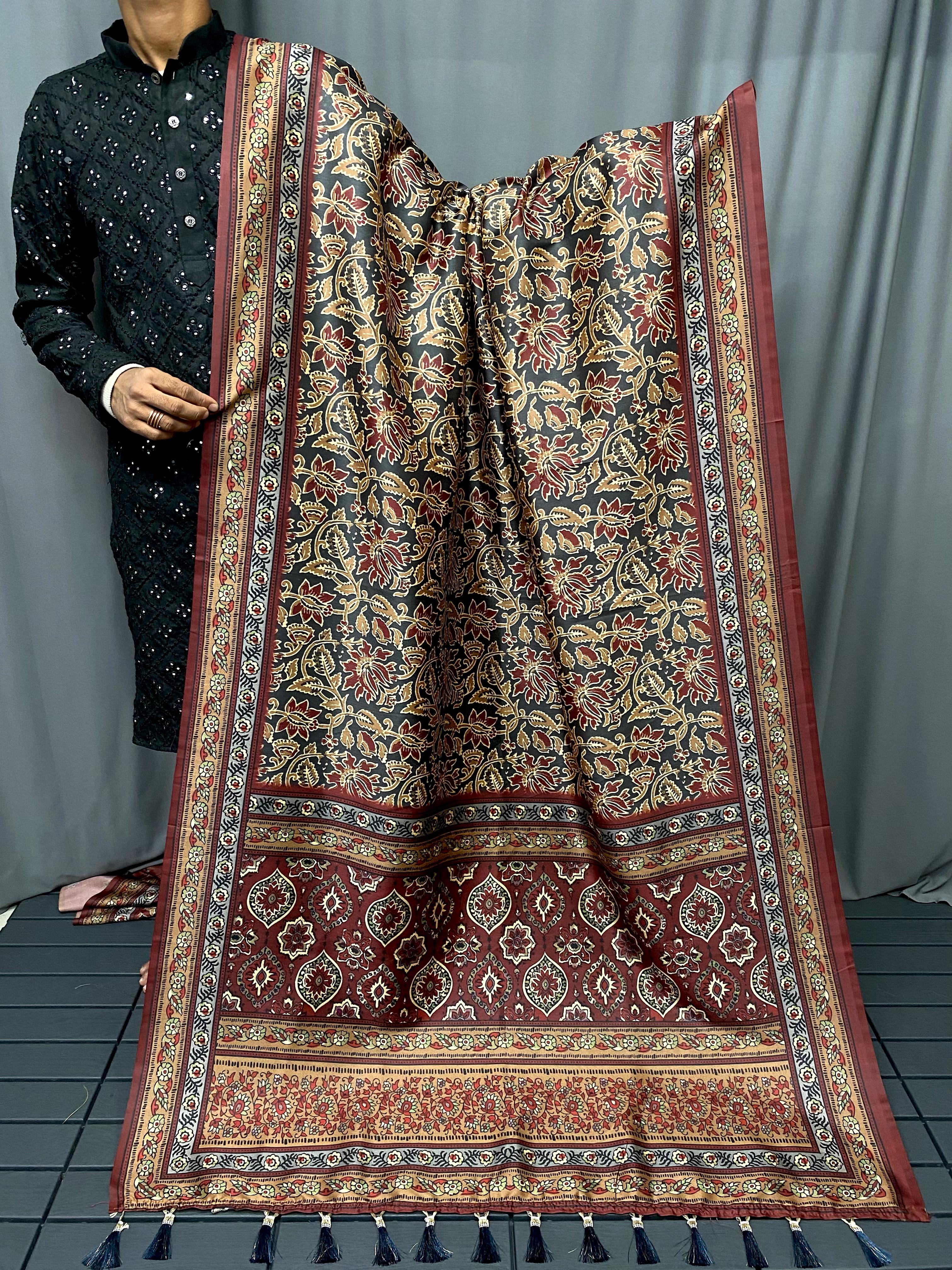 Designer Cotton Silk And Printed  Zari Weaving Border Saree With Woven Rich Pallu And Blouse