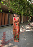 Vsaree Banarasi Design Paithani Silk Saree With Zari Work And Heavy Rich Pallu