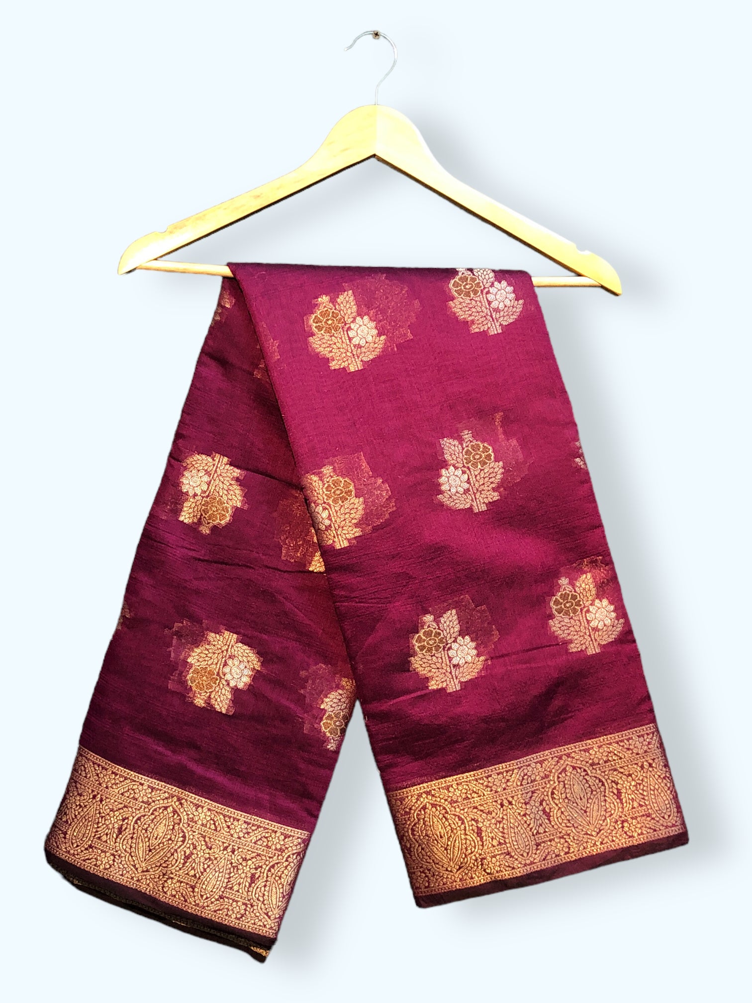 Women's Woven Pure Cotton Saree Ethnic wear Wedding Sari with Blouse Pices