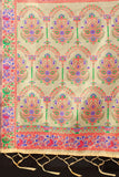 Women's Cream color With Golden Zari Kalamkari Cotton saree with Customize blouse piece