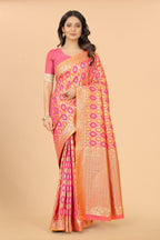 Designer Banarasi Soft Lichi Silk Saree With Fancy Blouse