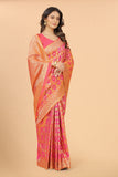 Designer Banarasi Soft Lichi Silk Saree With Fancy Blouse