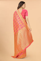 Designer Banarasi Soft Lichi Silk Saree With Fancy Blouse