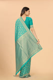Designer Banarasi Soft Lichi Silk Saree With Fancy Blouse