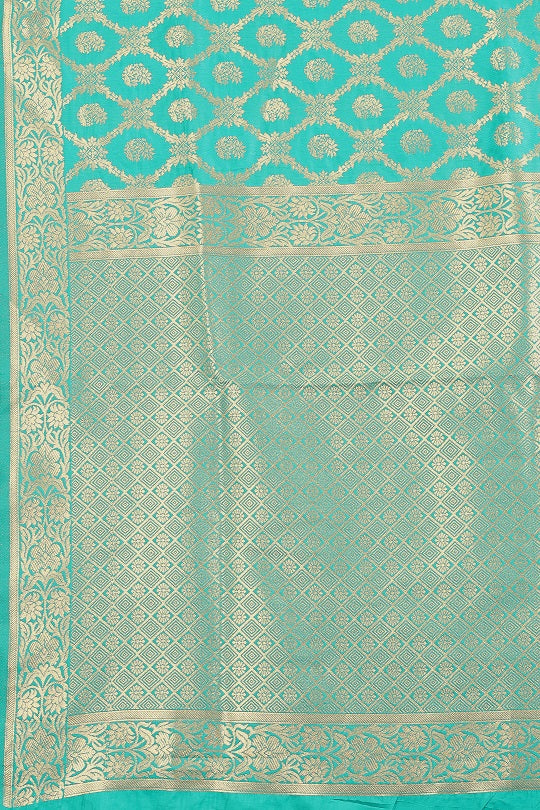 Designer Banarasi Soft Lichi Silk Saree With Fancy Blouse