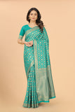 Designer Banarasi Soft Lichi Silk Saree With Fancy Blouse